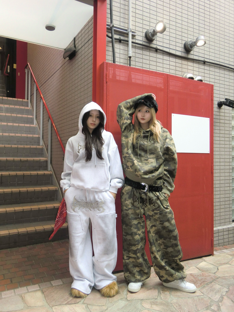 Tribal logo double knee sweat pants