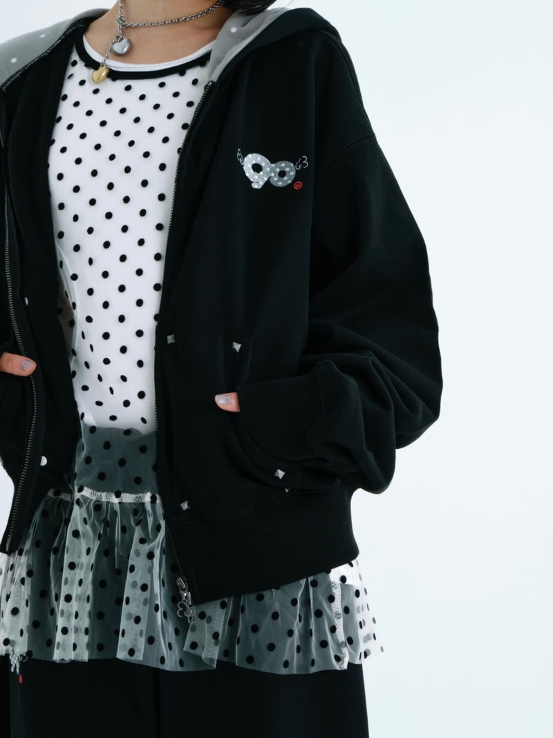 90 Logo Dot Zip 連帽外套 