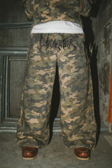 Tribal logo double knee sweat pants