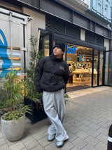 Heart patch down jacket