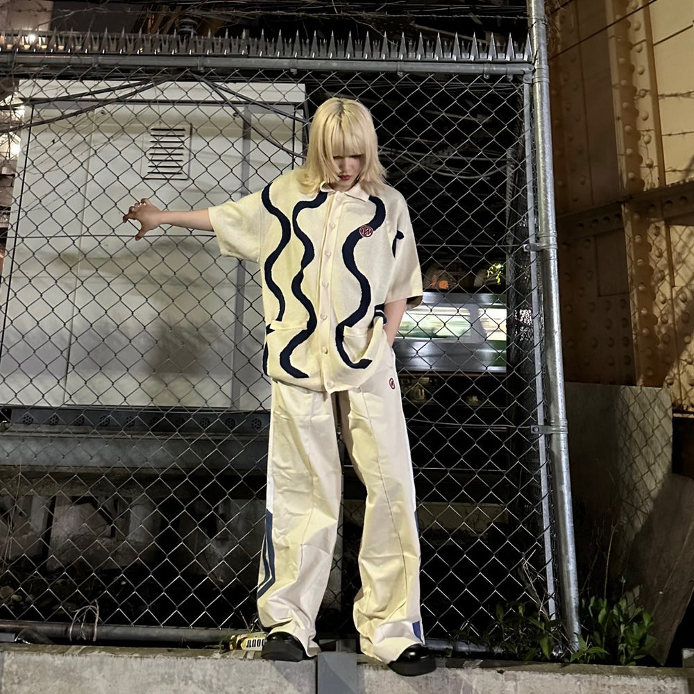 Wave Line Half Cardigan – YZ