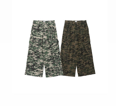 BU camouflage pattern baggy cargo pants