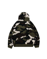 BU 迷彩图案针织连帽衫 