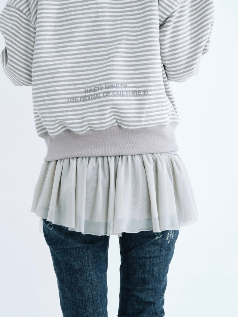 90 Logo Stripe 拉鍊連帽衫 