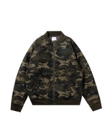 BU CAMOUFLAGE PATTERN BOMBER JACKET 