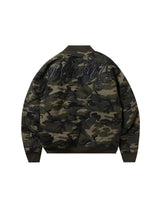 BU CAMOUFLAGE PATTERN BOMBER JACKET 