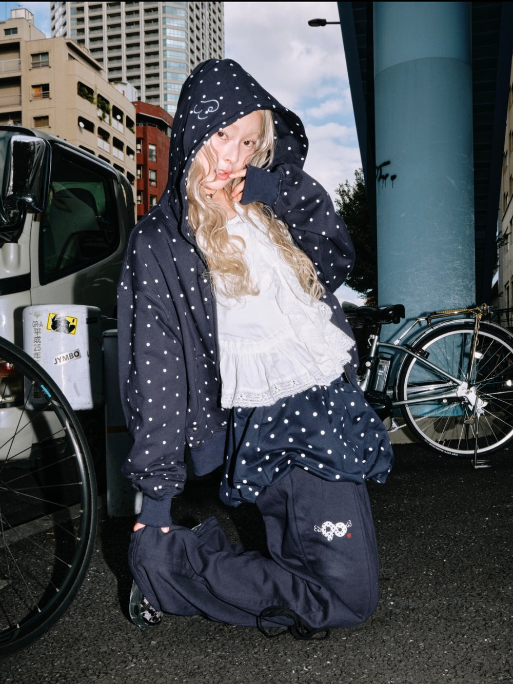 トップス 9090 Angel Dot Zip Hoodie M Angel Dot Zip Hoodie – YZ