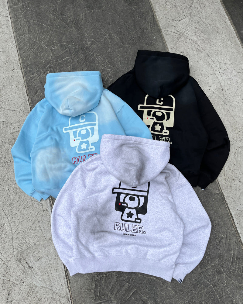 Boxy ruler zip hoodie