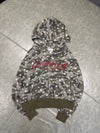 relaxy logo thermal zip hoodie 