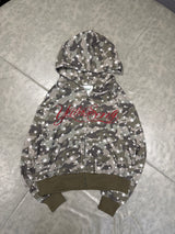 relaxy logo thermal zip hoodie 