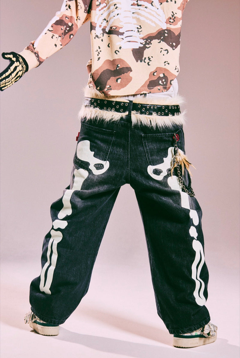 Bone Hand Denim pants – YZ