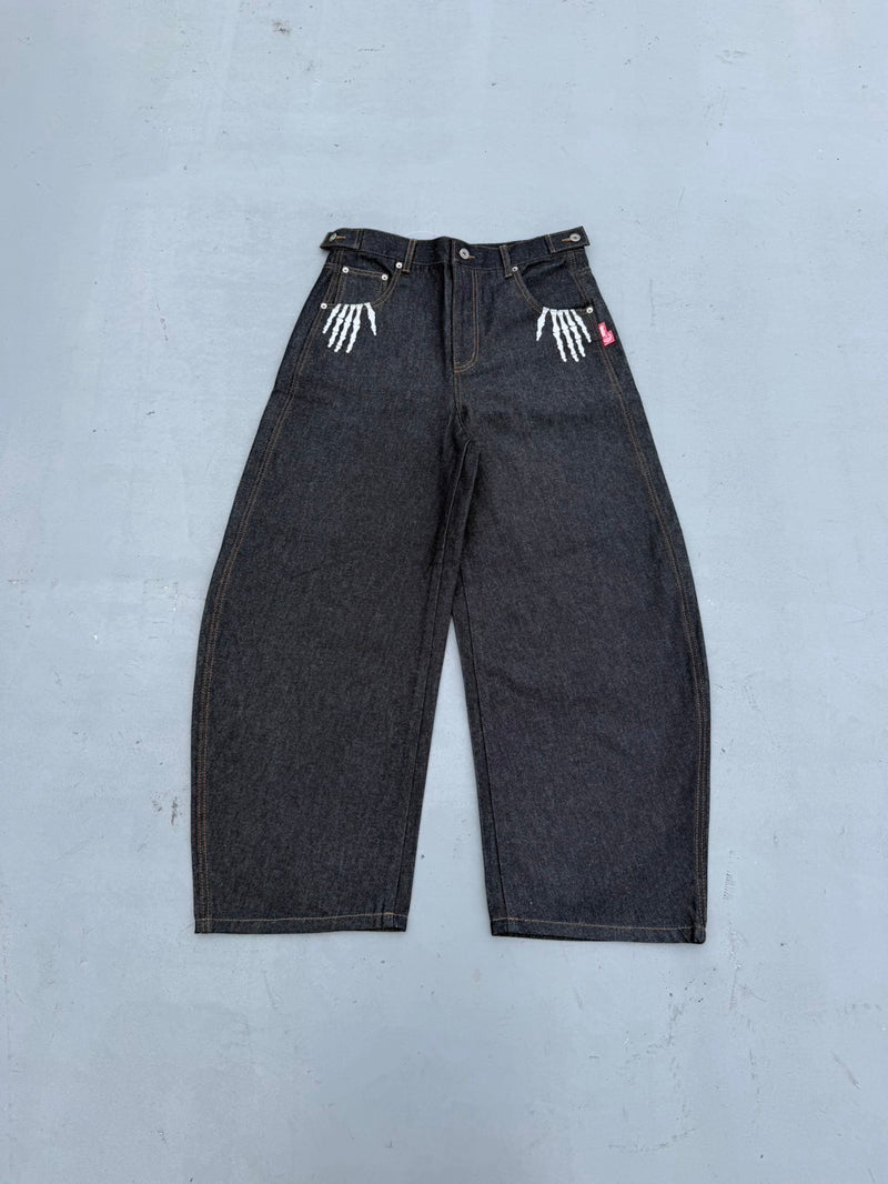 9090 Bone Hand Denim pants ブラック Bone Hand Denim pants – YZ