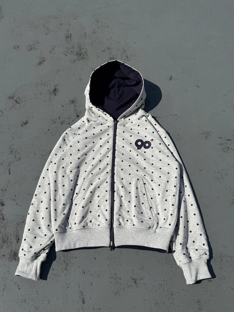 90 Logo Reversible Dot Zip Hoodie – YZ