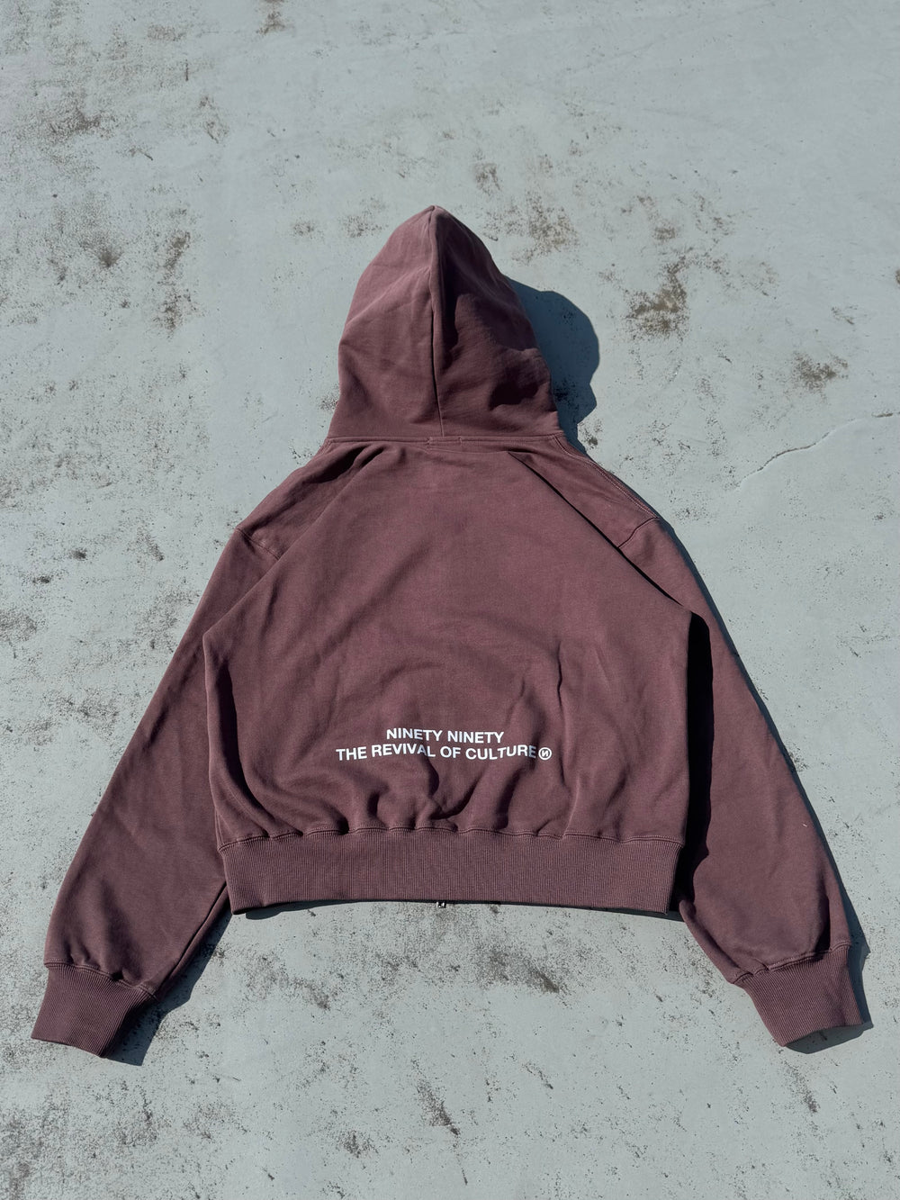 NINETY NINETY ジップアップパーカー ブラウン 90 Logo Zip Hoodie – YZ