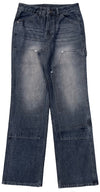 （Woman)Washed Double Knee Denim