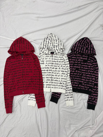 All Lettered Zip Hoodie