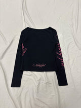 Cross Logo 露肩长袖T恤 