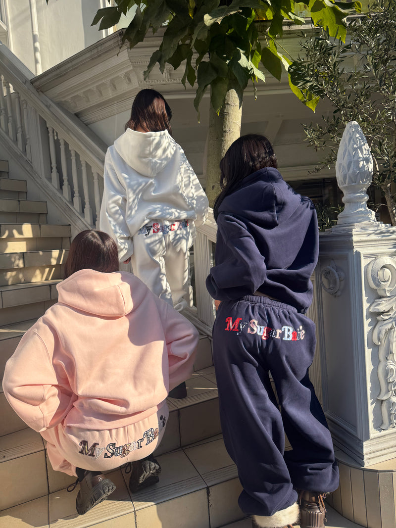 Assort check logo pants