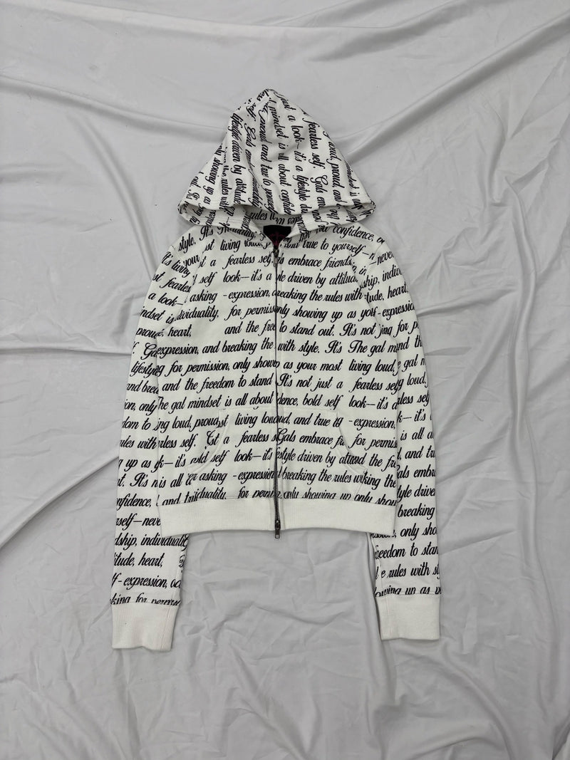 All Lettered Zip Hoodie