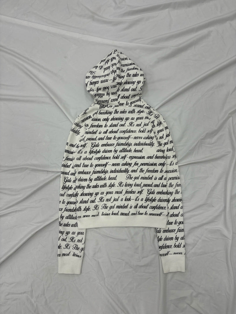 All Lettered Zip Hoodie