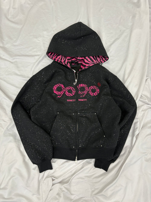 トップス 9090 girl Logo Glitter Zip Hoodie M 9090 girl – YZ