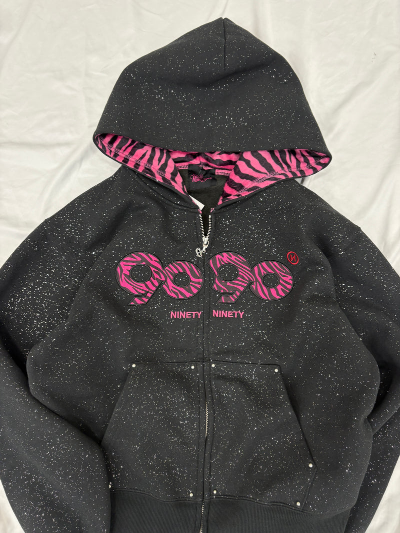OG Logo Glitter Zip Hoodie