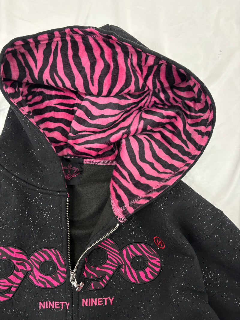 OG Logo Glitter Zip Hoodie