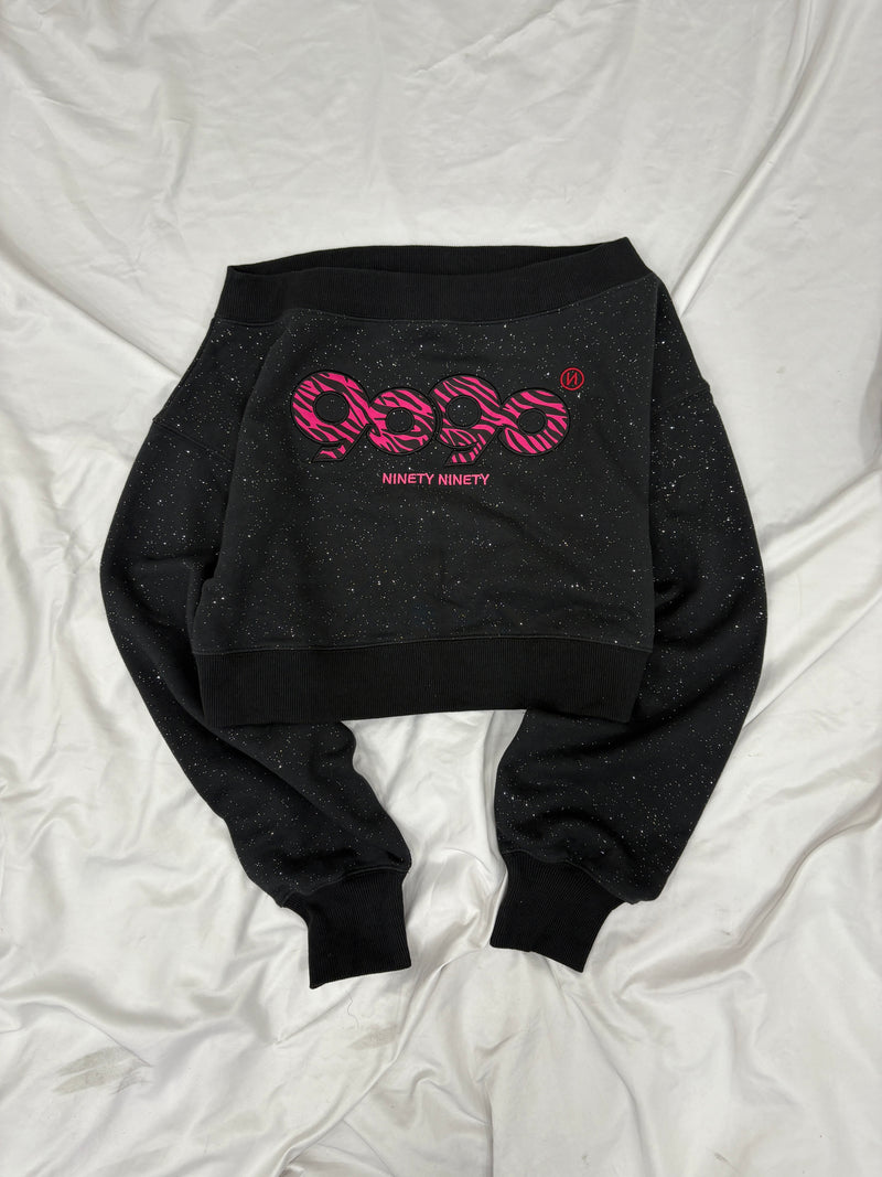 OG Logo Glitter 露肩卫衣 