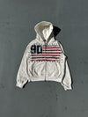 美國國旗拉鍊連帽衫 