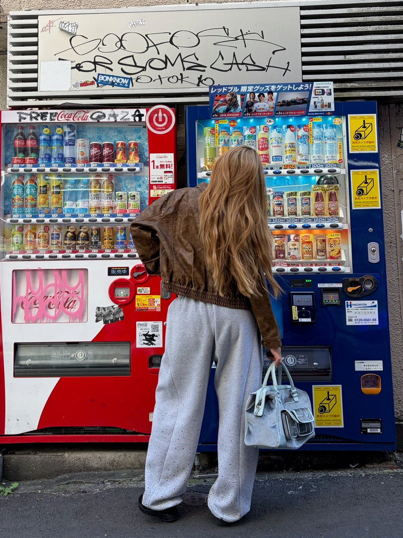 rhinestone sweat pants