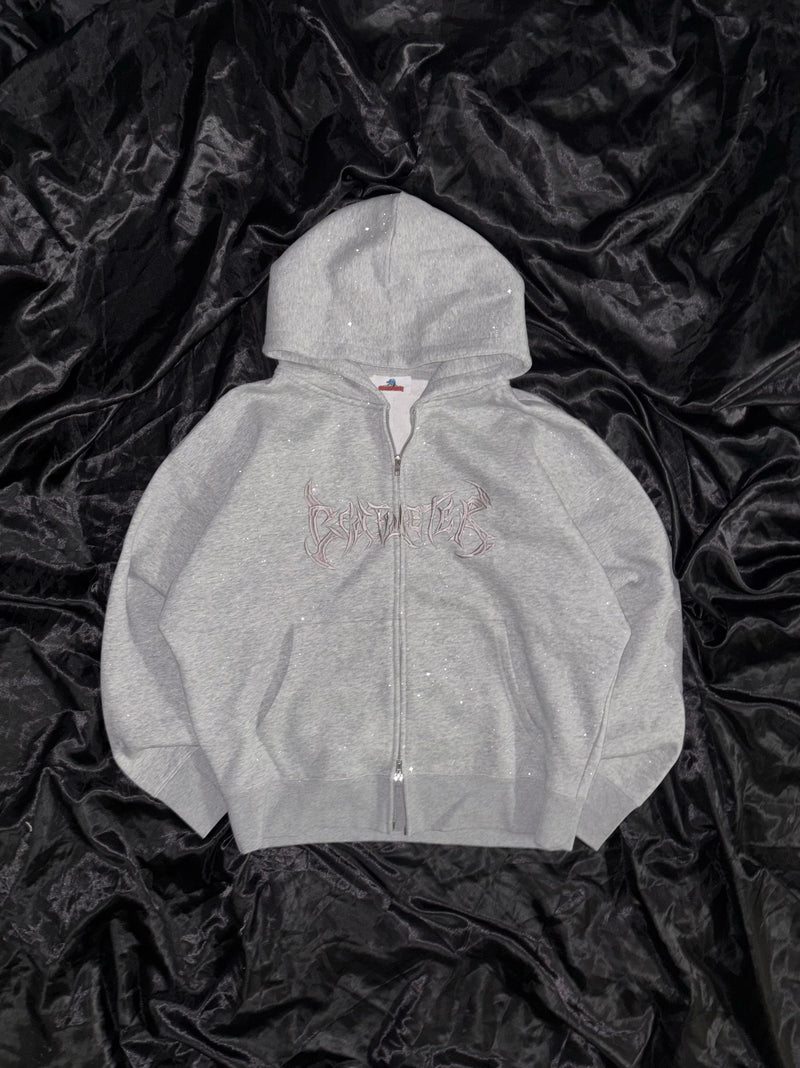 Glitter zip hoodie