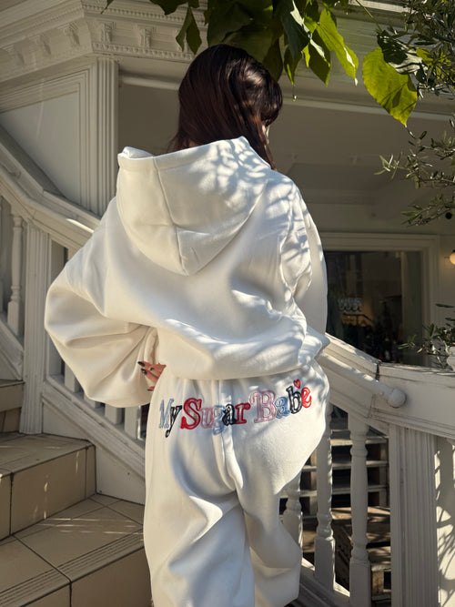 Assort check logo pants