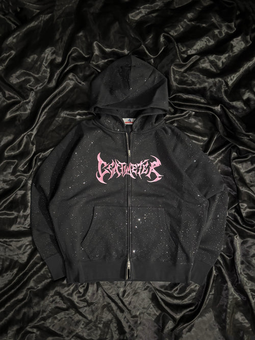 Glitter zip hoodie