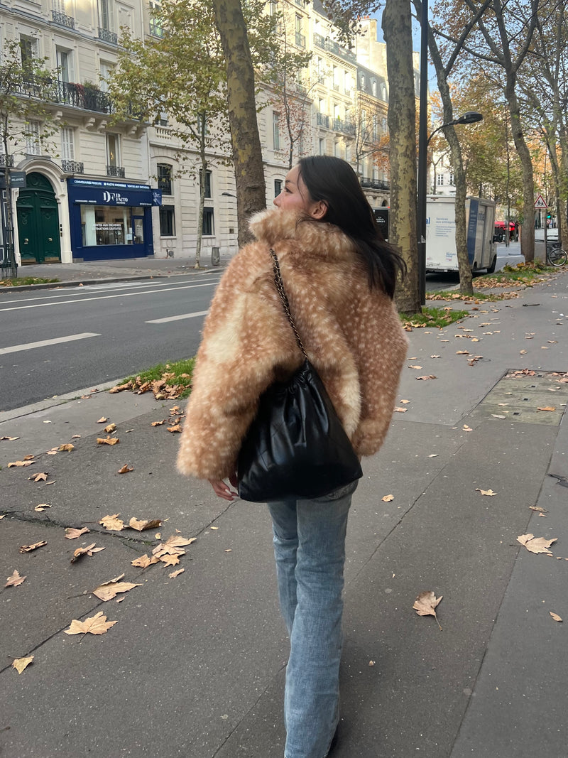 bambi fur zip jacket