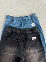 Slash damage buggy denim