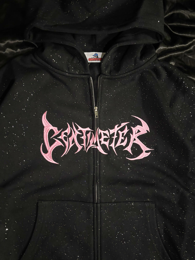 Glitter zip hoodie