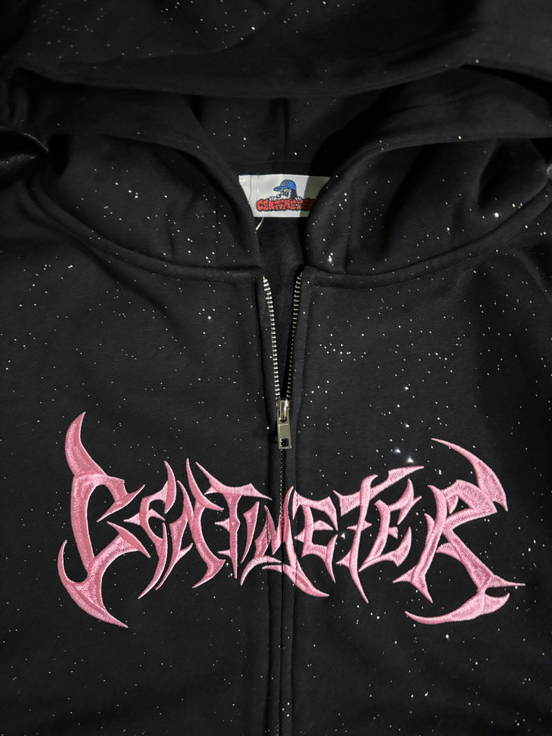Glitter zip hoodie
