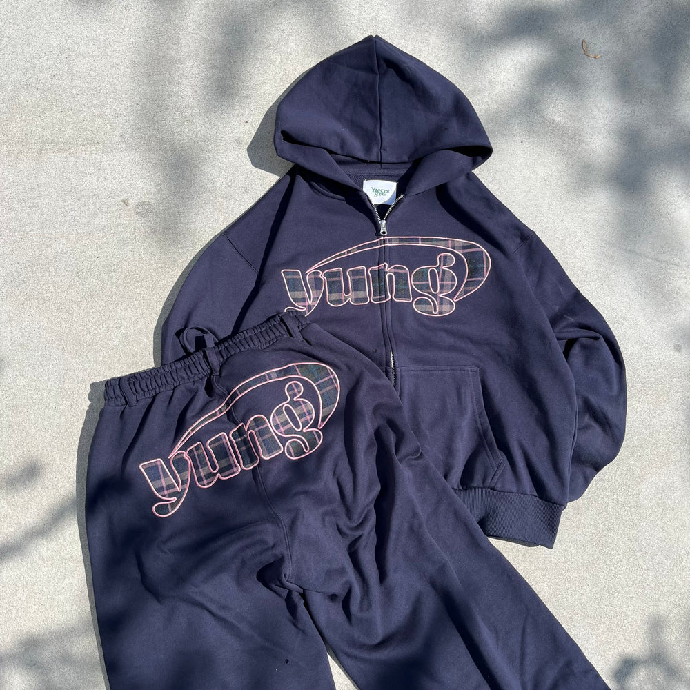 Assorted patterns yung logo zip hoodie – YZ