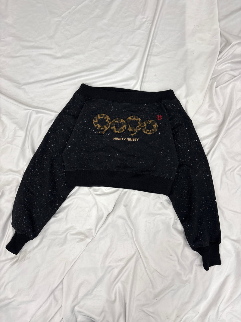 OG Logo Glitter 露肩卫衣 