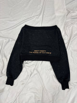 OG Logo Glitter 露肩卫衣 