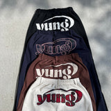 Assorted patterns yung logo buggy sweat pants