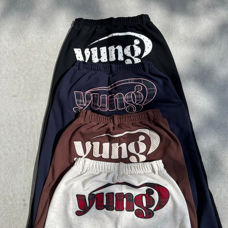 Assorted patterns yung logo buggy sweat pants