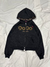 OG Logo Glitter Zip Hoodie