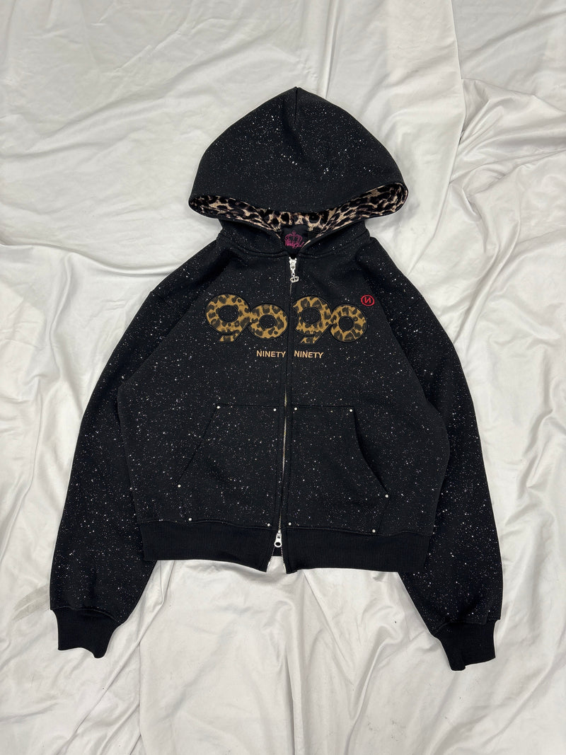 OG Logo Glitter Zip Hoodie