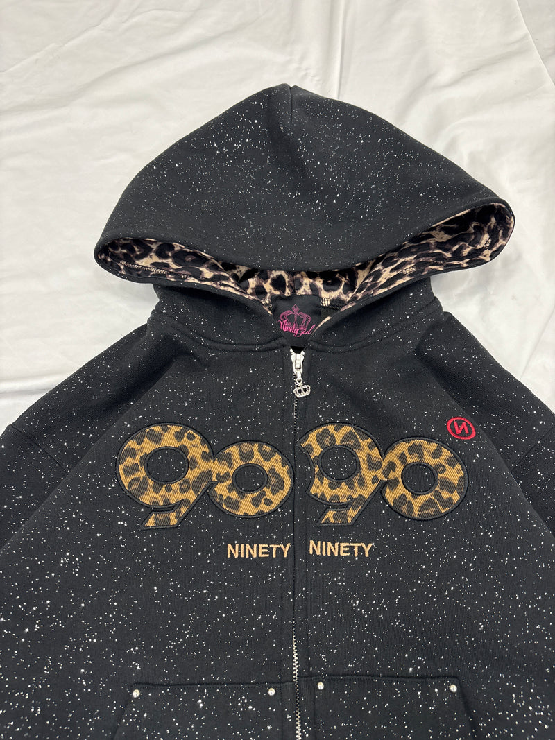 OG Logo Glitter Zip Hoodie
