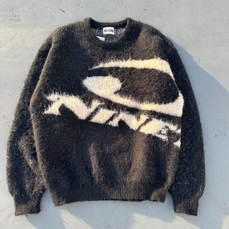 Big Heisei Logo Shaggy Crewneck編織