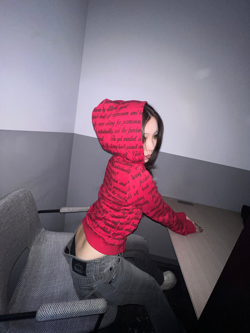 All Lettered Zip Hoodie