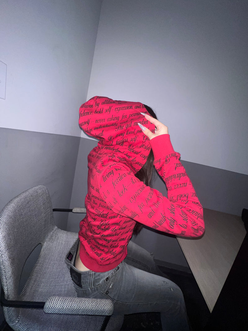 All Lettered Zip Hoodie