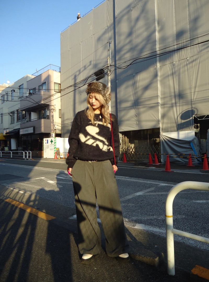 Big Heisei Logo Shaggy Crewneck編織