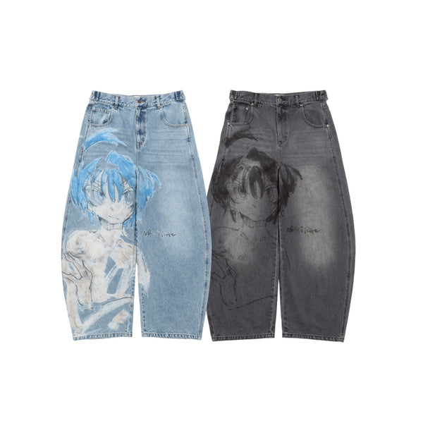 ☆ページ tomine Print Denim Pants – YZ